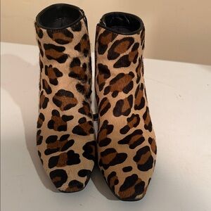 Aquatalia Leopard Print Ankle Boots